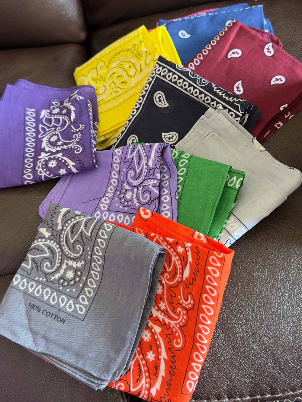 Paisley Bandana Scarf Set - multicolor
